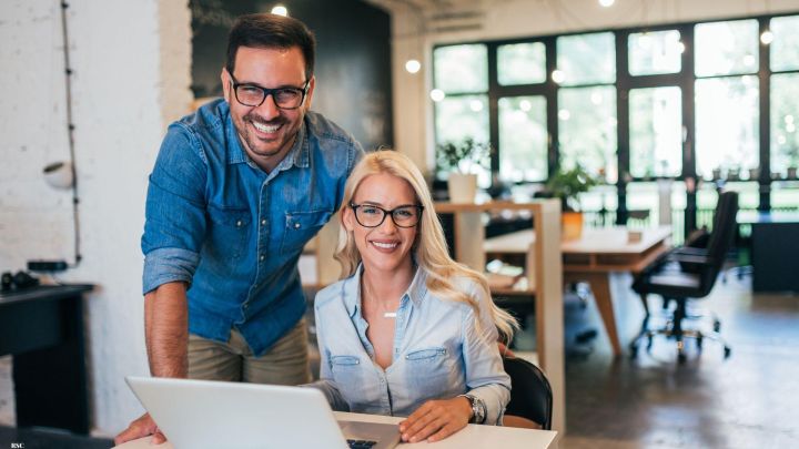 Business owner reviewing debtor